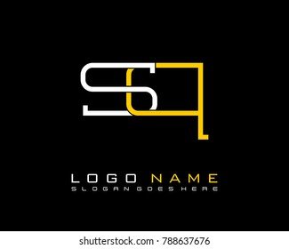 Initial S & Q minimalist logo template vector