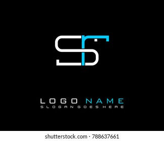 Initial S & R minimalist logo template vector