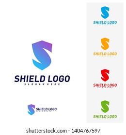 Initial S Shield Logo Design Concepts. S Letter Shield Vector illustration Design. Icon Symbol