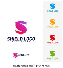 Initial S Shield Logo Design Concepts. S Letter Shield Vector illustration Design. Icon Symbol