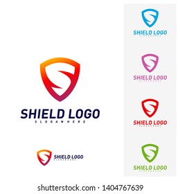 Initial S Shield Logo Design Concepts. S Letter Shield Vector illustration Design. Icon Symbol