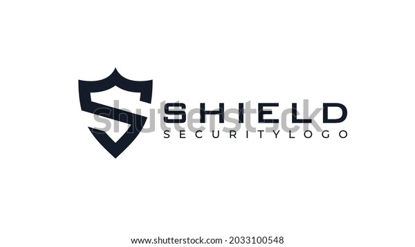 Initial S Shield Security Logo Design Stock Vector (royalty Free 