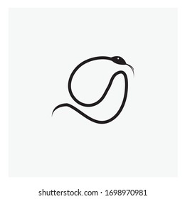 Initial S snake logo vector
