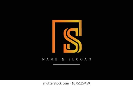 Diseño inicial de logotipo S, letra SS