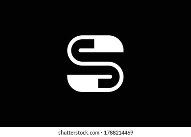 Initial S SS SE ES modern monogram and elegant logo design, Professional Letters Vector Icon Logo on black background.