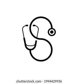 Initial S stethoscope logo design inspiration