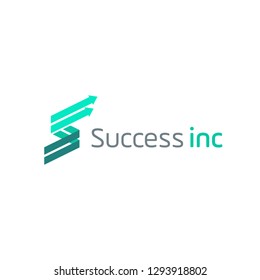 initial S trade logo design vector. consisting of a growth graph illustration as letter S. chart stats 