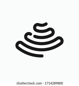initial S wifi connection communication creative logo template in black and white  -  vector illustration