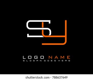 Initial S & Y minimalist logo template vector