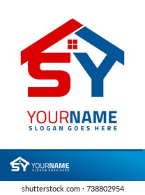 Initial S & Y real estate logo template vector