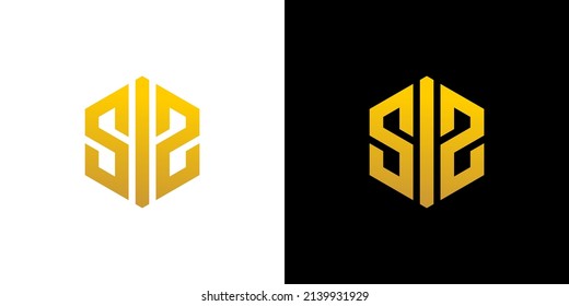 polígono de diseño del logotipo de la letra S12 original Monograma icono Vector de plantilla