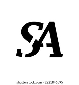 Initial SA Letter Logo Design.letter als kreatives Logo-Design-Vektorgrafik