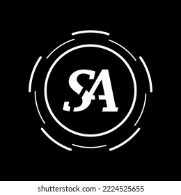 Diseño de logotipo de carta SA inicial.carta como vector de diseño de logotipo creativo