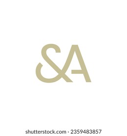 Initial SA logo design image. Vector image. Simple S and A logo identity brand for apparel, fashion, boutique, business and company