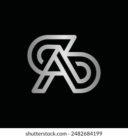 Initial SA Or AS Luxury Modern Geometric Line Creative Business Logo
