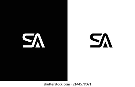 Initial SA modern monogram and elegant logo design