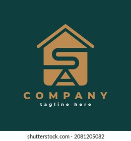 vector inicial del logotipo inmobiliario de SA