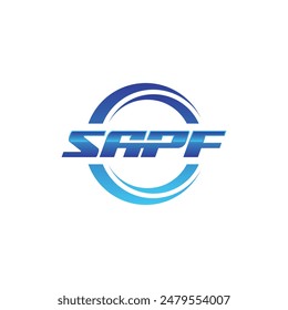 Initial SAPF Text Modern Geometric Business Creative Design Template Logo