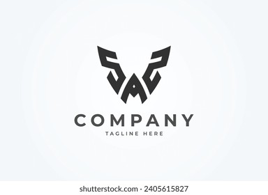 Initial SAS Logo, monogram logo design combination of letters S and A, Flat Vector Logo Design Template element, vector illustration