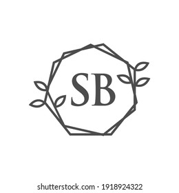 Initial SB letter design vector