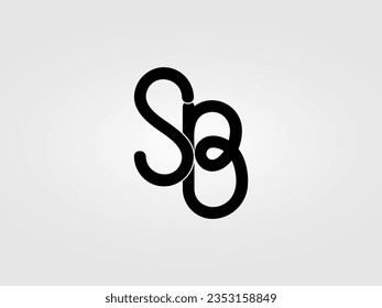 Plantilla de vector de diseño de logotipo de letra SB inicial. Monograma, marca de letalidad SB Diseño