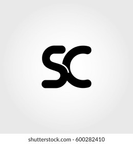 initial sc black business logo