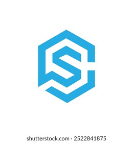 initial sc letter logo design vector template