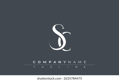 Initial SC Logo Design Vector. Elegant Monogram Logo Design with Decorative Elements and Typography