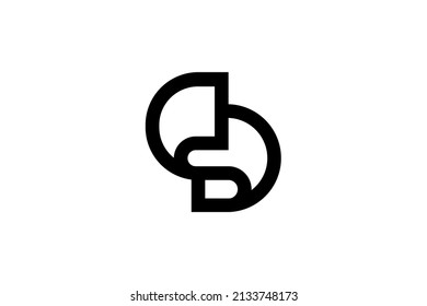Initial SD DS modern monogram and elegant logo design, Professional Letters Vector Icon Logo on background.