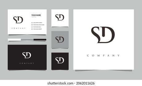 Initial SD logo and business card