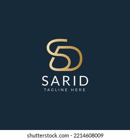 Initial SD Logo Design. Letter DS Logo Identity for Branding, Business, Appare, Fasion, Jewellery and Luxury Brand
