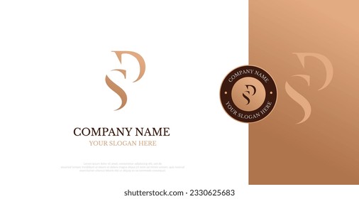 Initial SD Logo Design vector