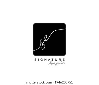 Initial SE Beauty-Monogramm und elegantes Logo-Design, Handschrift Logo der ersten Signatur, Hochzeit, Mode, Blumen und botanisch mit kreativen Vorlage.