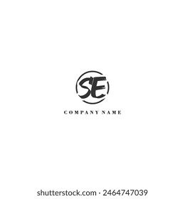 Initial SE brush logo company trend identity