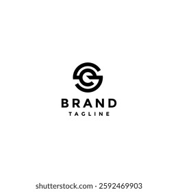 Initial SE Circular Letter Line Logo Design. Initial S and E Letter In Circle Logo Design.