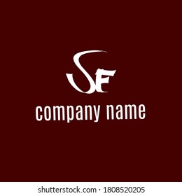 Initial SE handwriting logo template vector