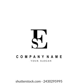 Initial SE letter brand invitation title logotype trendy