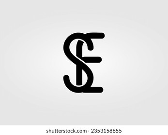 Initial SE letter Logo Design vector Template. Monogram, lettermark SE logo Design