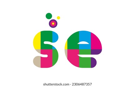 Initial SE letter Logo With Swoosh Design Graphic Vector Template for Business and Company Identity.