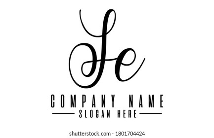 Initial SE Letter Logo template vector design