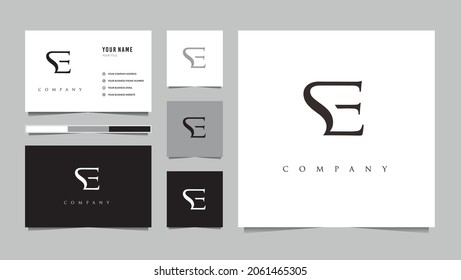 Initial SE logo and business card