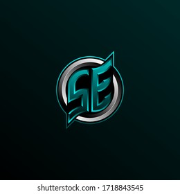 Initial SE logo design, Initial SE logo design with Circle style, Logo for game, esport, community or business.