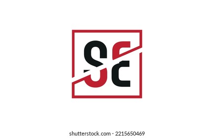 Initial SE logo design vector