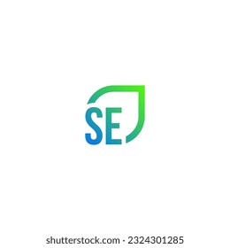 Initial SE logo grows vector, develops, natural, organic, simple, financial logo suitable for your company.