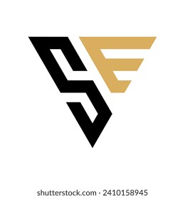 Initial SE Triangle Logo Design