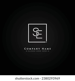 Initial SE Vector Logo - Elegant Monogram Template for letter S and E for your Business