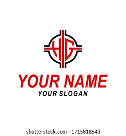 Initial security Letter HIG Logo design vector template