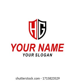 Initial security Letter HIG Logo design vector template