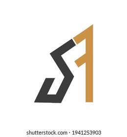Initial SF Letter Logo Design Vector Template.