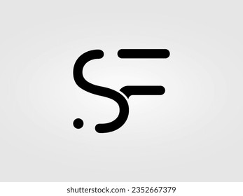 Initial SF-Buchstaben Logo Design Vektorvorlage. Monogramm, Briefmarke SF Logo Design